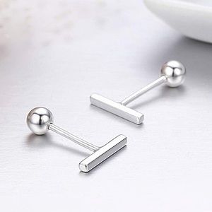 Sterling Silver Mini Bar Earrings